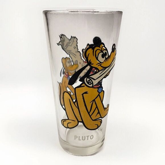 Vintage Pepsi Mickey and Pluto Walt Disney Productions 1978 Glass Happy Birthday - Picture 2 of 6